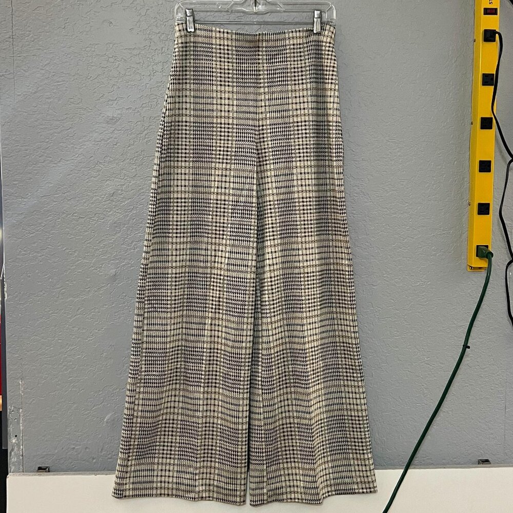 H&M Wide Leg High Waisted Checkered Pant